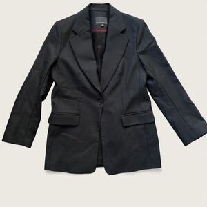 Banana Republic Black Wool Jacket Women’s Size 12 Tailored Single Button Blazer